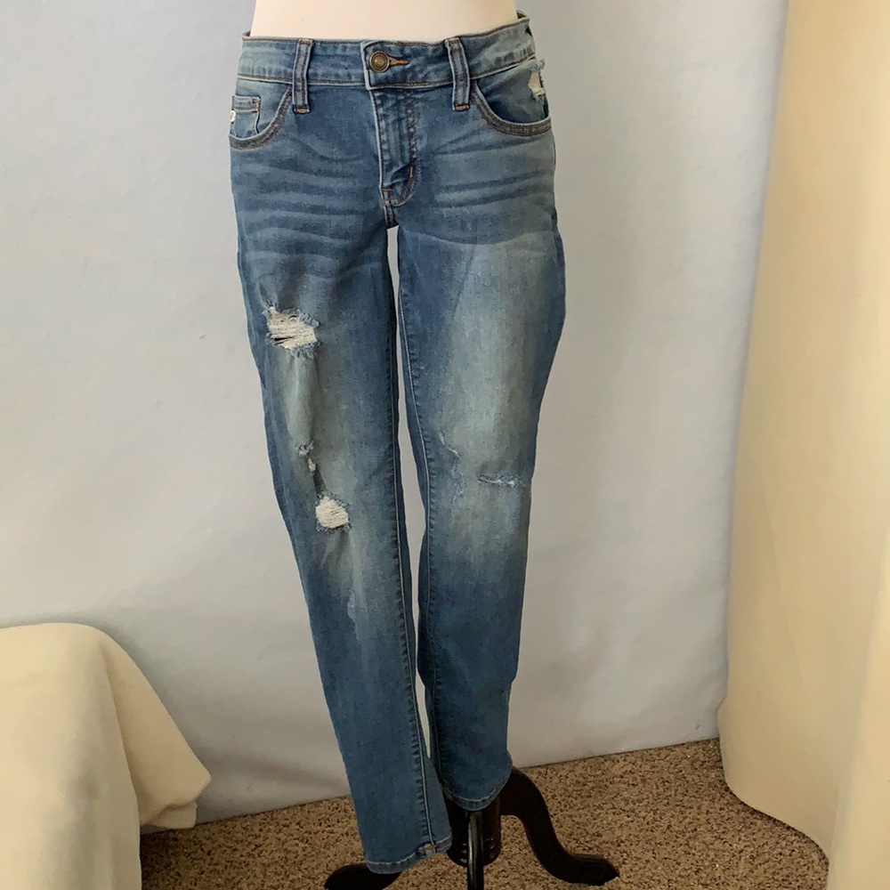 KanCan Medium Wash Ripped Skinny Jeans